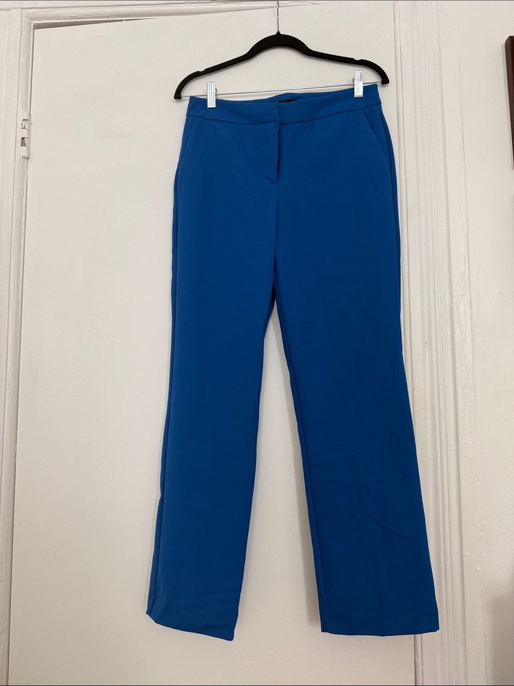 HOUSE OF HARLOW 1960 Women's Royal Blue Straight-Leg Dress Pants